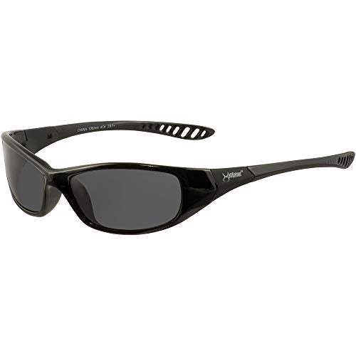 Kleenguard 25714 V40 Hellraiser Safety Glasses, Smoke Lens with Black Frame