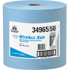 Kimberly Clark Professional 34965 WypAll X60 Wipers Jumbo Roll Blue 1100 Sheets Dispensers 80596 80579