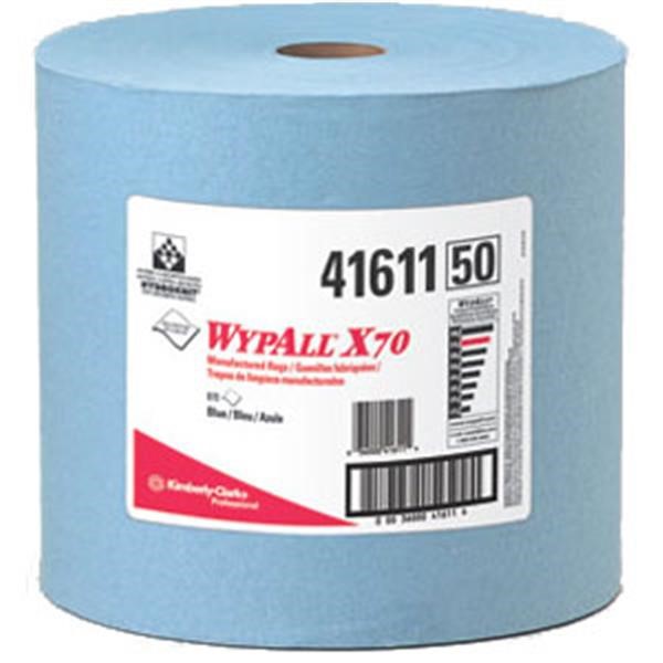 Kimberly Clark Professional 41611 WypAll X70 Wipers Jumbo Roll Blue 870/Roll