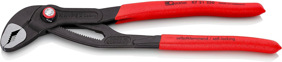 Knipex 8721250 Cobra QuickSet Water Pump Pliers 10 Inch