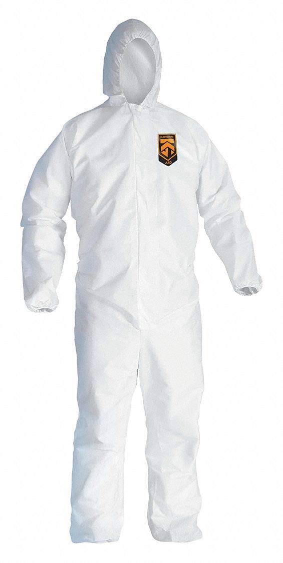 KleenGuard 44326 A40 XXXL White Microporous Coverall with Hood