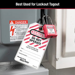 Master Lock 497A Lockout Tagout Tags, Laminated Do Not Operate, 12 Pack