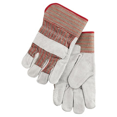 MCR Memphis Glove 1200 Safety Leather Palm Gloves Gunn Pattern Large Gray