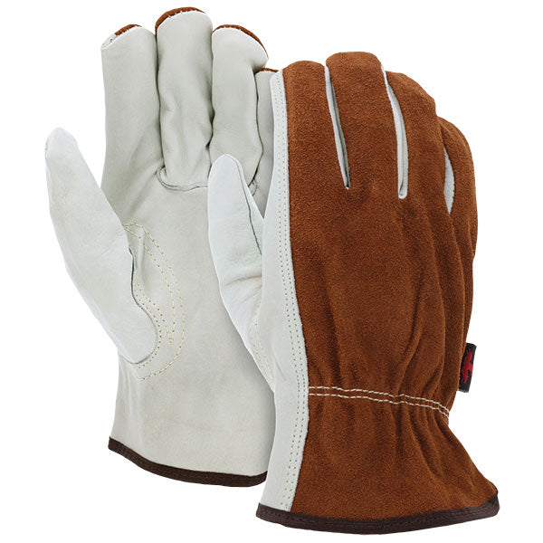 MCR Safety 3205L Industry Grade Cowhide Leather Driver Gloves Large