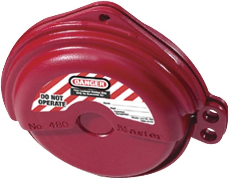 Master Lock 480 Lockout Tagout Rotating Gate Valve Lockout, Red