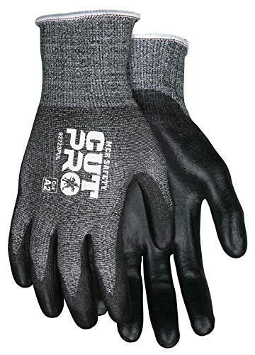 MCR Safety 92723PUXL Cut Pro 13 Gauge HyperMax Work Glove, Polyurethane Coated Palm & Fingertips, X-Large