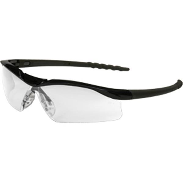 MCR Safety DL110AF Dallas Safety Glasses Polished Black Frame Clear Anti-Fog Lens