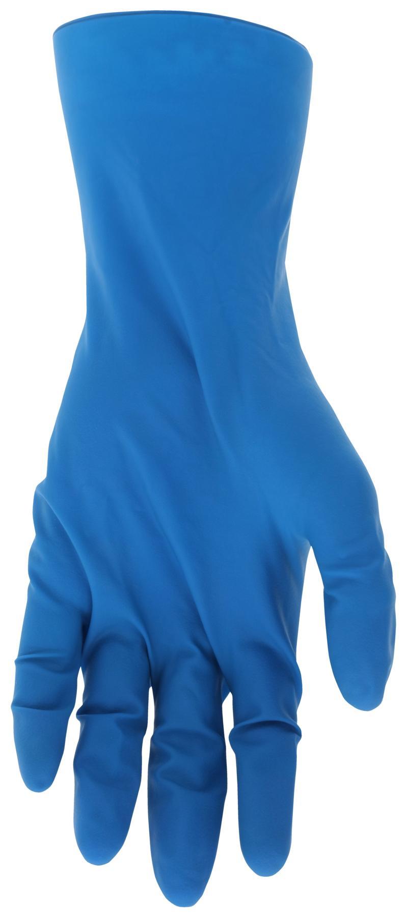 MCR Safety 5049L MedTech Exam Gloves, Large, Blue, Latex, 11 Mil