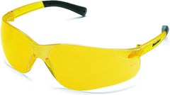 MCR Safety BK114 Glasses Amber Polycarbonate Lens with UV Protection and Scratch Resistant Coating