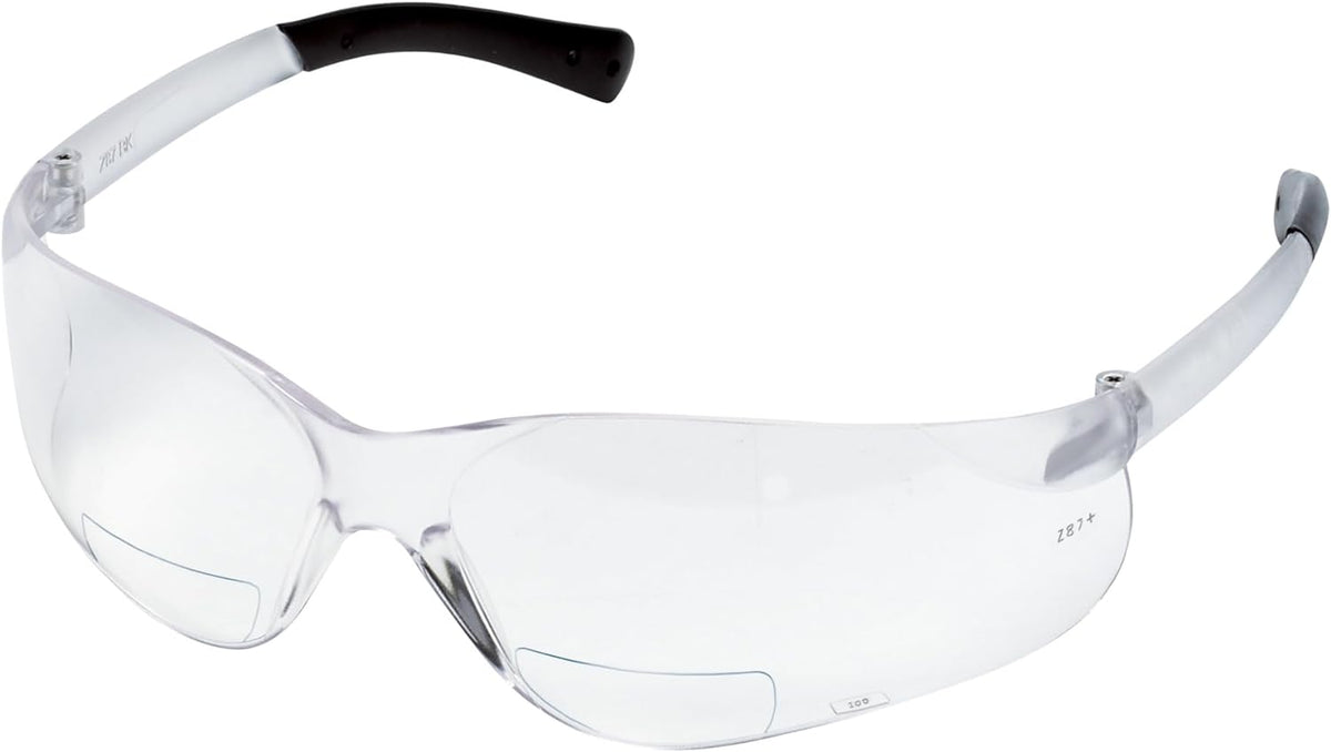 MCR Safety BKH25 Bearkat Magnifier Polycarbonate Safety Glasses 2.5 Diopter