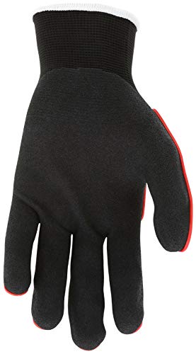 MCR Safety UT1950XL UltraTech 13 Gauge Nylon Work Glove, Hi-Visibility Red TPR Impact Protection Safety Glove, Nitrile Foam Palm & Fingertips, X-Large