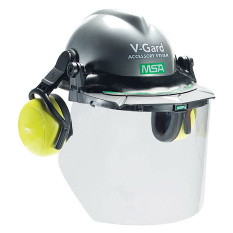 MSA 10116627 V-Gard Frame Heavy Duty Fits Full-Brim Hard Hats Black HDPE