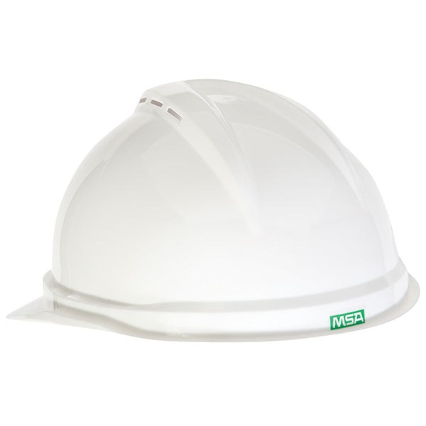 MSA 10034027 V-Gard 500 Hard Hat With 6 Point Fas-Trac Suspension White