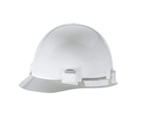 MSA 10074067 SmoothDome Cap Style Safety Hard Hat with Fas-Trac III Ratchet Suspension White