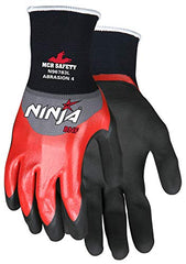 MCR Safety N96783XL Ninja BNF Work Gloves 18 Gauge Over Knuckle Nitrile Dip Black BNF Palm Fingertips X-Large