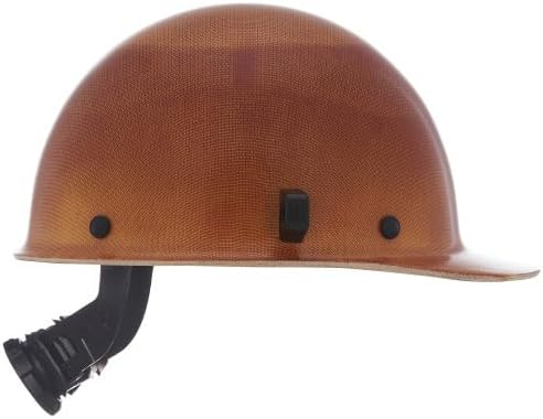 MSA 482002 Skullgard Cap Style Safety Hard Hat Fas-Trac III Ratchet Suspension Welders Lugs Attached Standard Size Tan