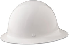 MSA 475408 Skullgard Full-Brim Hard Hat with Fas-Trac III Ratchet Suspension in White - Radiant Heat Protection Up to 350F