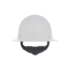 MSA 475408 Skullgard Full-Brim Hard Hat with Fas-Trac III Ratchet Suspension in White - Radiant Heat Protection Up to 350F