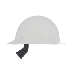 MSA 475408 Skullgard Full-Brim Hard Hat with Fas-Trac III Ratchet Suspension in White - Radiant Heat Protection Up to 350F