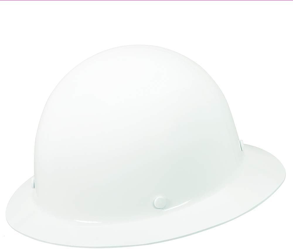 MSA 454665 Skullgard Full-Brim Hard Hat with Staz-on Pinlock Suspension Standard Size White