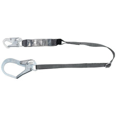 MSA 10191757 V-Series Standard Shock Absorbing Lanyard 6 ft Single-Leg 36CL Large Snaphooks Adjustable Length Polyester Web Durable Energy Absorbing Lanyard