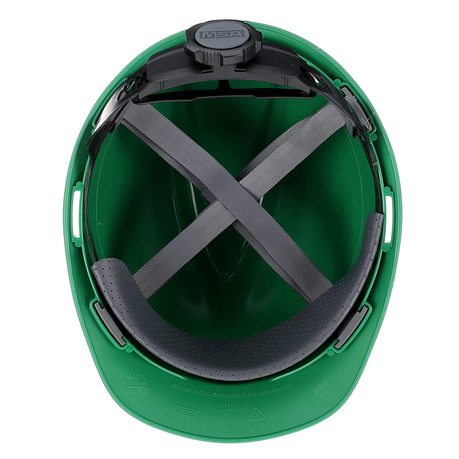 MSA 475362 V-Gard Cap Style Safety Hard Hat Fas-Trac III Suspension Green