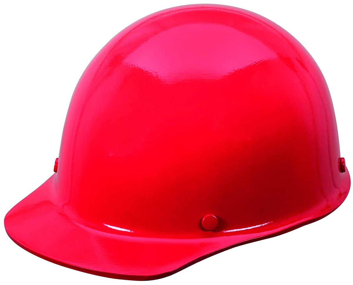 MSA 454620 Skullgard Cap Style Safety Hard Hat with Staz-on Pinlock Suspension Red Standard Size