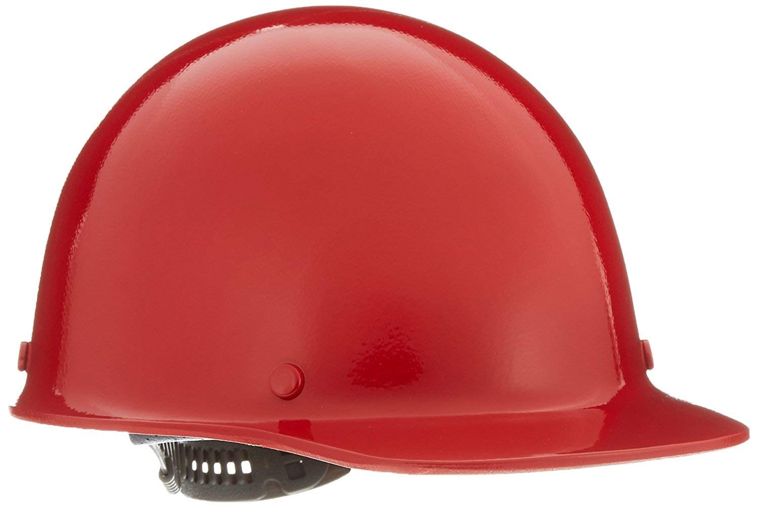 MSA 454620 Skullgard Cap Style Safety Hard Hat with Staz-on Pinlock Suspension Red Standard Size