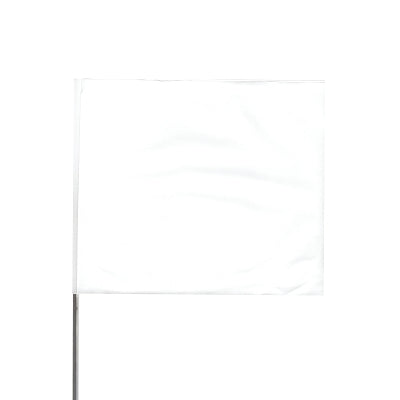 Presco 2321W Stake Flag PVC Film 2 in x 3 in 21 in Height White