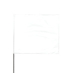 Presco 2321W Stake Flag PVC Film 2 in x 3 in 21 in Height White