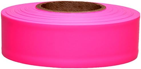 Presco TFPG Tape Flagging PVC 1-3/16 in X 150 FT 2 MIL Pink Glo Presco Products