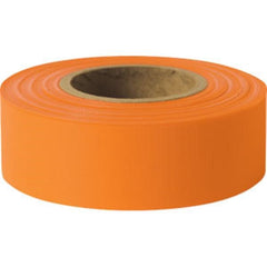 Presco TFOG Tape Flagging PVC 1-3/16 in x 150 Ft 2 Mil Orange Glo 12 Pack