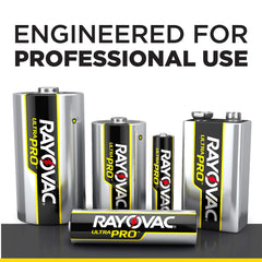 Rayovac ALAA-24PPJ AA Size 1.5 Volt 24 Pack Contractor Pack UltraPro Alkaline Batteries