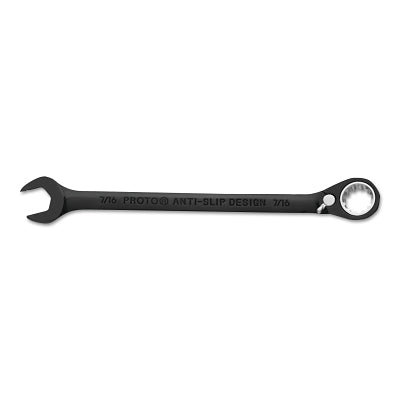 Proto JSCV14 Black Chrome Combination Reversible Ratcheting Wrench 7/16-Inch