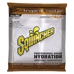 Sqwincher 159016409 Powder Pack Tropical Cooler 47.66 oz Pack Yields 5 gal