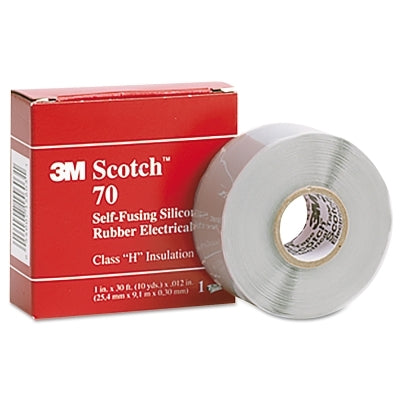 Scotch 7000006225 Self-Fusing Silicone Rubber Electrical Tape 1 Inch X 30 Feet 12 Mil Sky Blue Gray