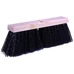 Weiler 42033 Street Broom 16-Inch Hardwood Block 5.25-Inch Trim Length Brown Polypropylene Fill