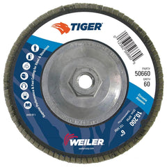 Weiler 50660 Tiger Flap Disc 60 Grit Zirconia 6 Inch Phenolic Backing