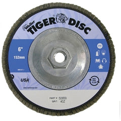 Weiler 50659 Tiger Disc Abrasive Flap Discs 6 in 40 Grit 5/8 Arbor 10,200 rpm