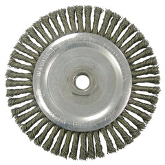 Weiler 36225 Wolverine Knot Wire Wheel 6 in Diameter Steel Wire 5/8-11 UNC Nut 0.020 in Steel Fill