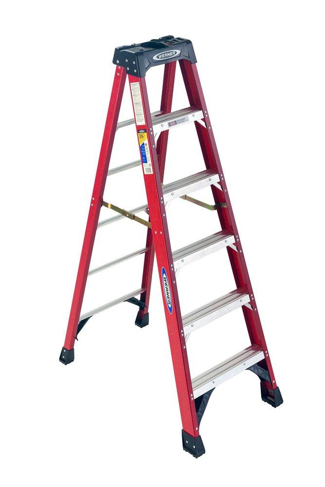 Werner 6306 Fiberglass 6 ft. 375 lb. Step Ladder 6300 Series