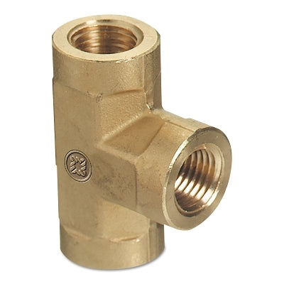 Western Enterprises BFT-4LP Pipe Thread Tee Connector 1,000 PSIG Brass 1/4 in (NPT)