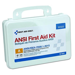 First Aid Only 90569 16 Unit ANSI A First Aid Kit Plastic Weatherproof