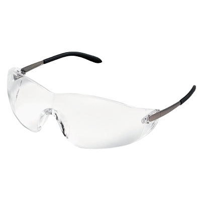 MCR SAFETY MCR Safety S2110 Blackjack Safety Glasses with Chrome Metal Temple and Clear Lens
