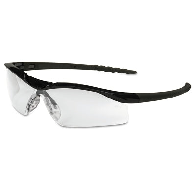 MCR Safety DL110 Dallas Safety Glasses Polished Black Frame Clear Lens