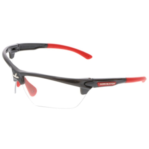 MCR Safety DM1310PF Dominator DM3 Clear Max6 Safety Glasses Gunmetal Frame