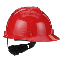 MSA 475363 V-Gard Cap Style Safety Hard Hat With Fas-Trac III Ratchet Suspension