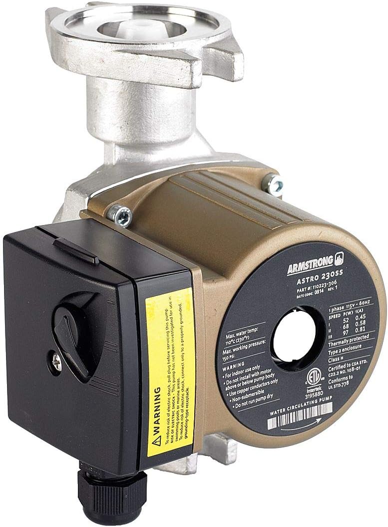 ARMSTRONG AIR Armstrong 110223-306 1/25 Horsepower Astro 230SS Wet Rotor Circulator Stainless Steel