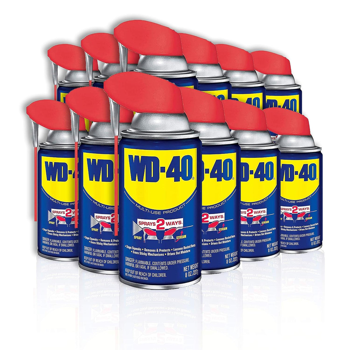 WD-40 490026 Original Formula Multi-Use Smart Straw 8 OZ (12-Pack)