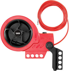 Master Lock S856 Lockout Device with Retractable Cable Steel Cable with Red Plastic Coating